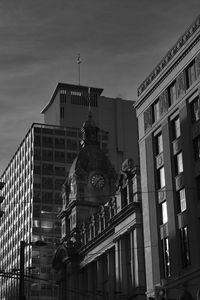 Low angle view of buildings against sky