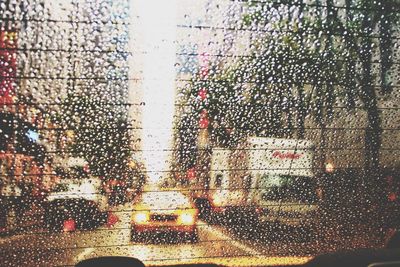 Road seen through car windshield