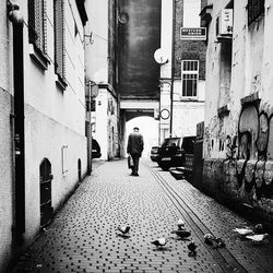 Alley amidst buildings in city