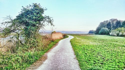 Country road along landscape