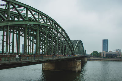 Bridge over river in city