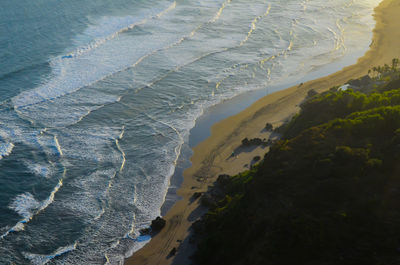 High angle view of beach