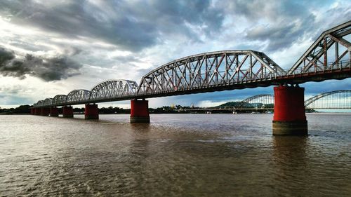 Low angle view of bridge over river