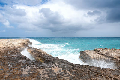 Scenic view of sea against sky