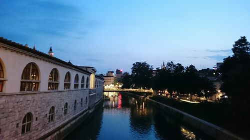 View of canal along buildings