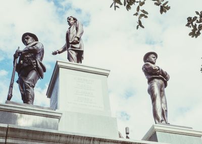 Low angle view of statue