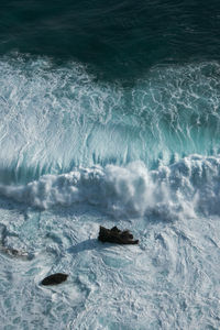 High angle view of sea