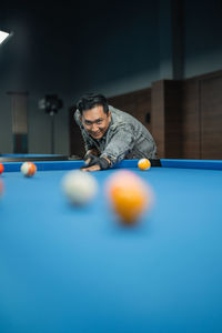 Man playing pool