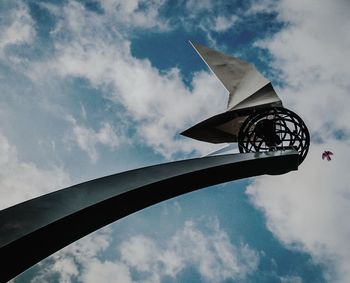 Low angle view of bridge against sky