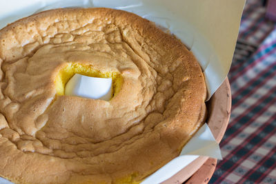 Close-up of bread in plate