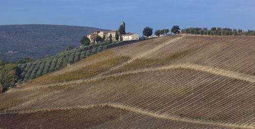 View of castle on mountain