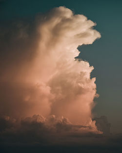 Low angle view of cloudy sky during sunset