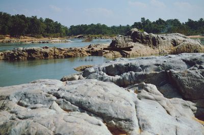 Scenic view of river against sky