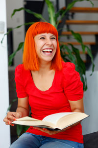 Portrait of smiling young woman