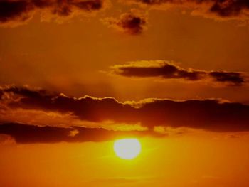 Scenic view of dramatic sky at sunset