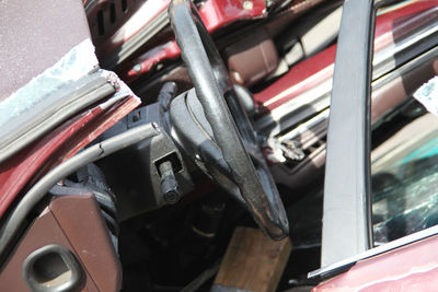 High angle view of vintage car