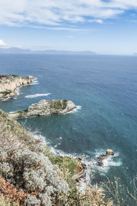 Cliff on the sea in posillipo
