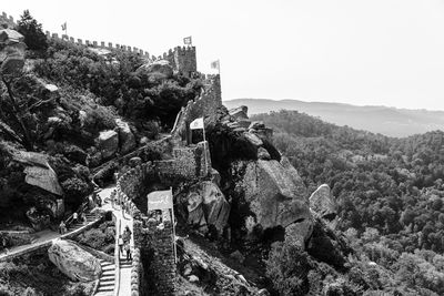 View of historic building against mountain