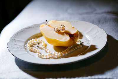 Close-up of dessert on plate