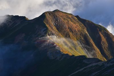 Scenic view of mountain against sky