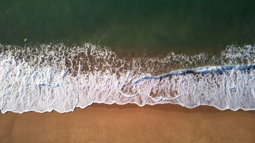 Aerial drone picture from costa brava in catalonia, spain, near the small town palamos