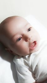 Close-up portrait of cute baby