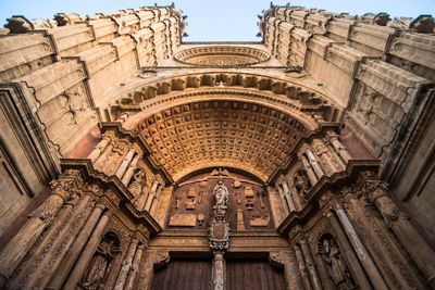 Low angle view of historical building