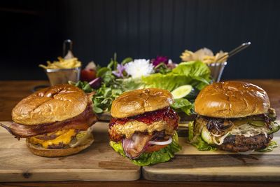 Variety of food on table