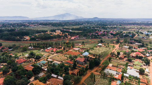 Aerial view of morogoro town