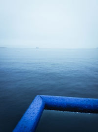 Close-up of sea against clear sky