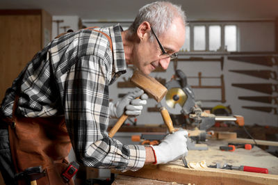 Man working at workshop