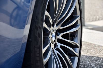 Close-up of bicycle wheel