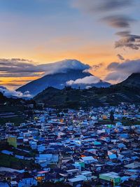 
view of dieng village from scooter hill
