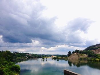 Scenic view of river against sky