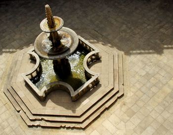 Close-up high angle view of tiled floor