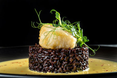 Close-up of food on table