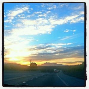 Road passing through landscape