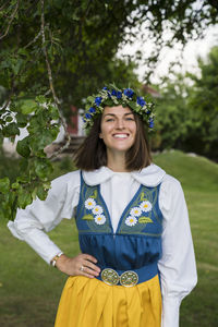 Woman wearing traditional clothes