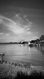 Boats in harbor