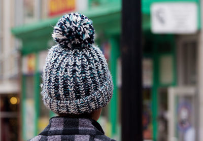 Close-up a woolen hat