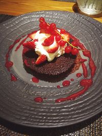 Close-up of cake in plate