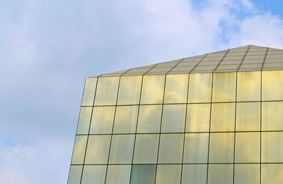 Low angle view of modern building against sky