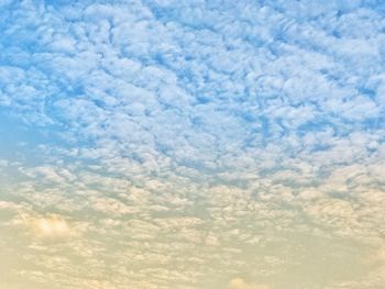 Low angle view of cloudscape against blue sky
