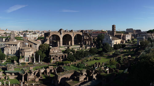 Panoramic shot of historical building against sky