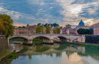 Bridge over river against sky