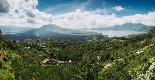 Scenic view of townscape against sky