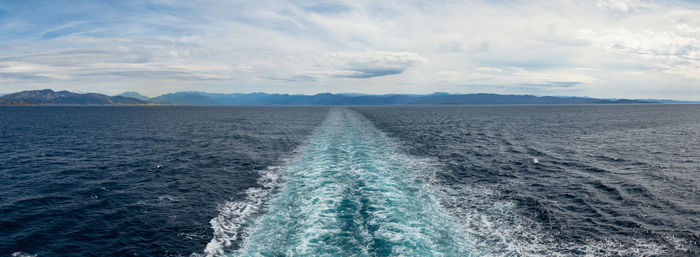 Panoramic view of sea against sky