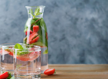 Close-up of drink on table