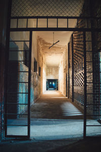 Empty corridor of building