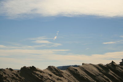 Low angle view of mountain against sky